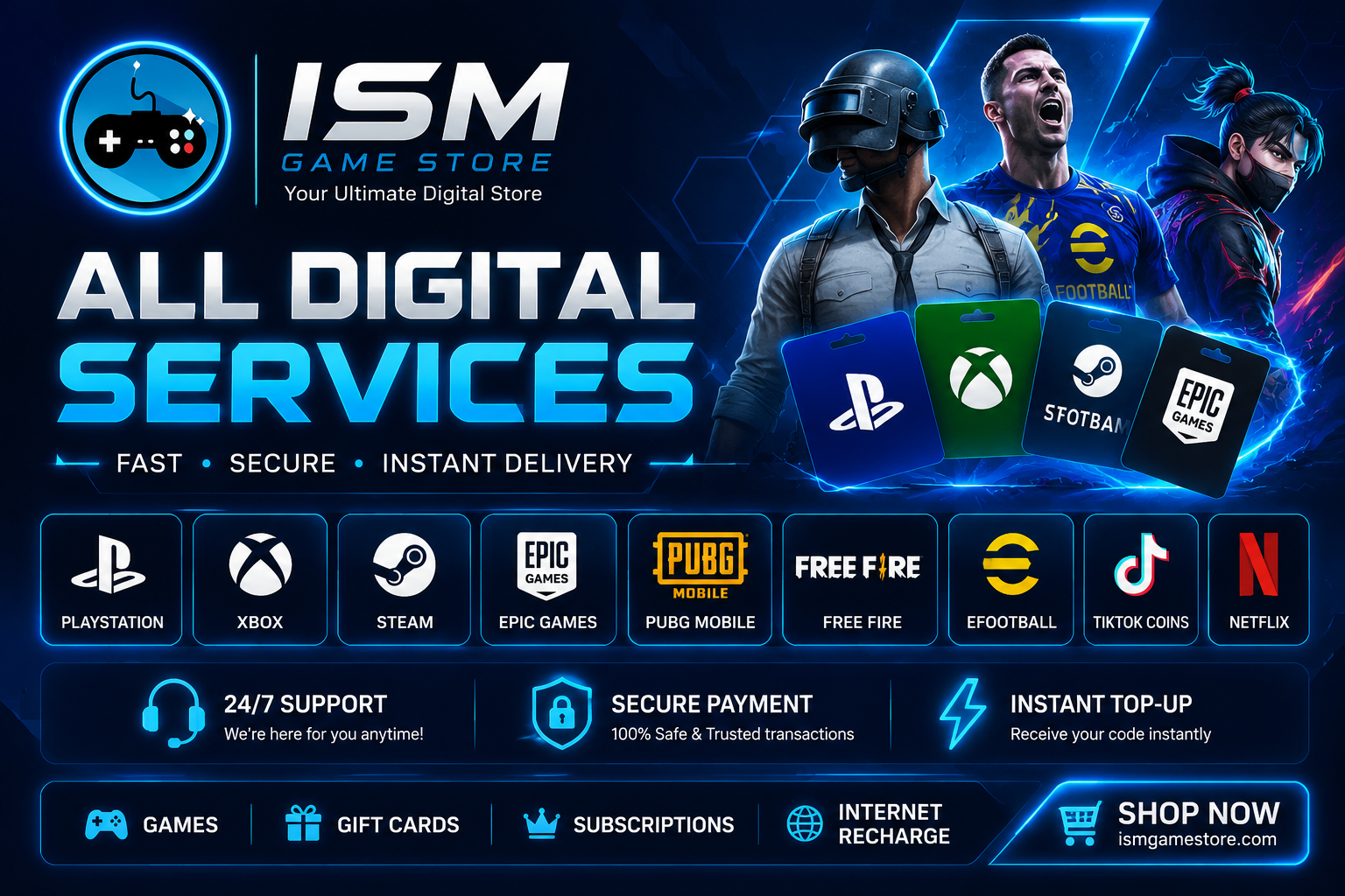 ISM Game Store Facebook page information