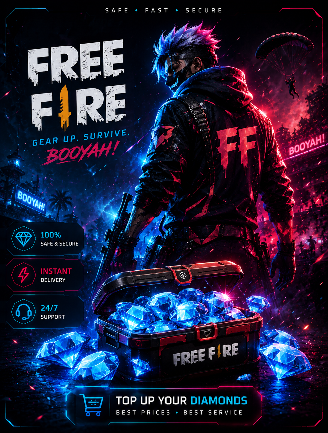 Free Fire Diamonds banner